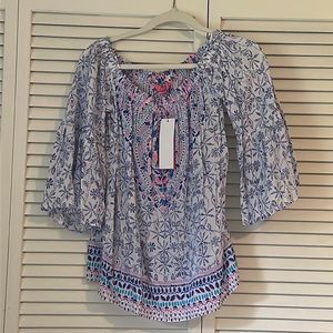 Lilly pulitzer resort white Nevie top